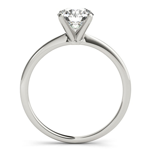 Aurora Classic 4 Prong Solitaire Engagement Ring with Moissanite