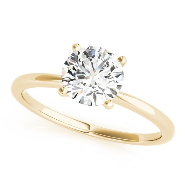 Aurora Classic 4 Prong Solitaire Engagement Ring with Moissanite (7285977743544)