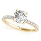 Hazel Classic Pavé Diamond Engagement Ring with Round Moissanite (7285979971768)
