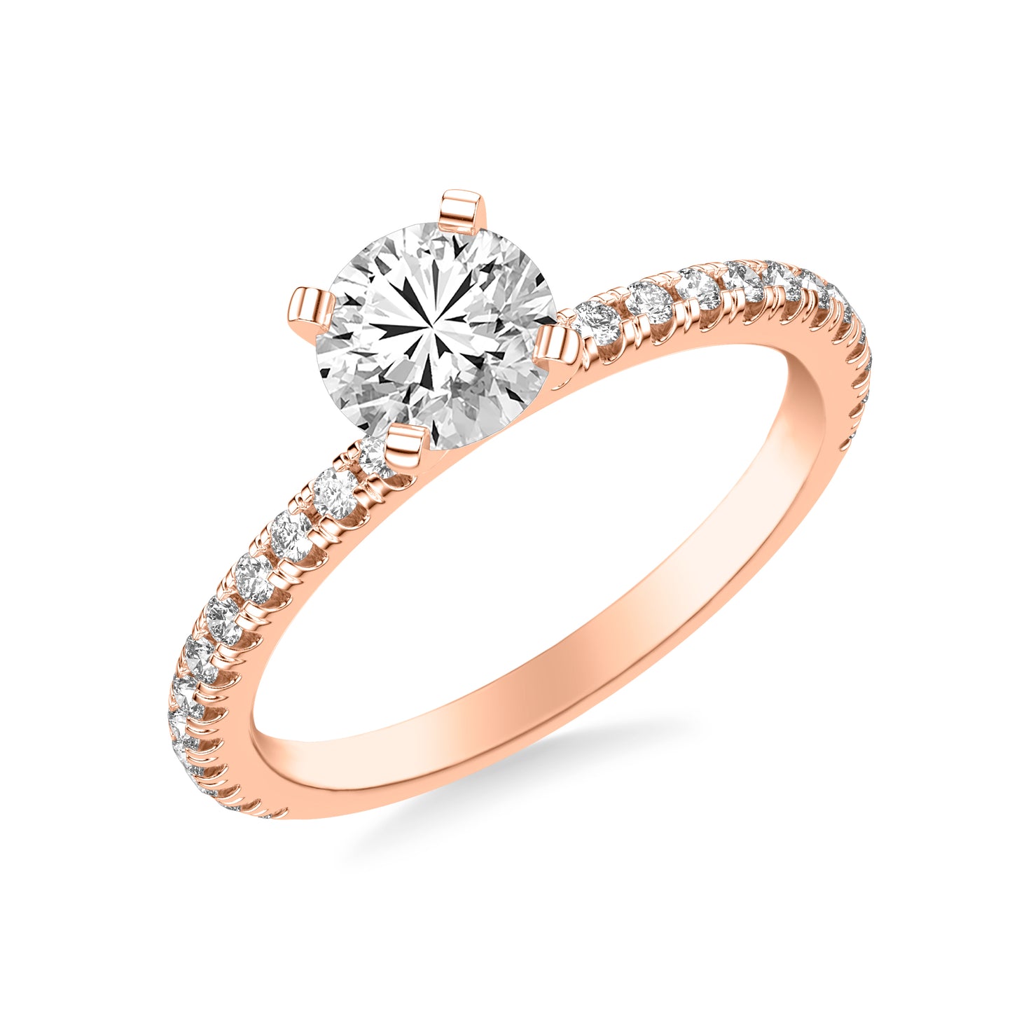 Hope Classic Pavé Engagement Ring with Moissanite (7283141869752)