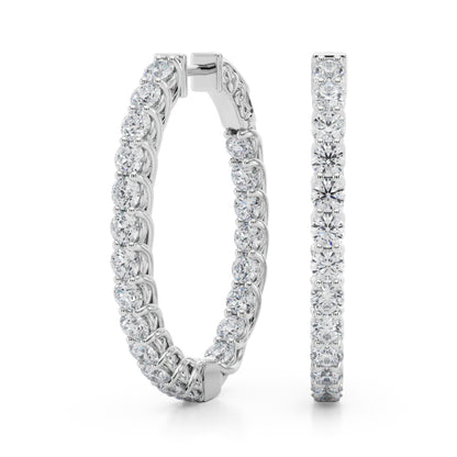 Elongated Inside Out Diamond Trellis Hoop Earrings (2.50 ct. tw.) (7196795470008)