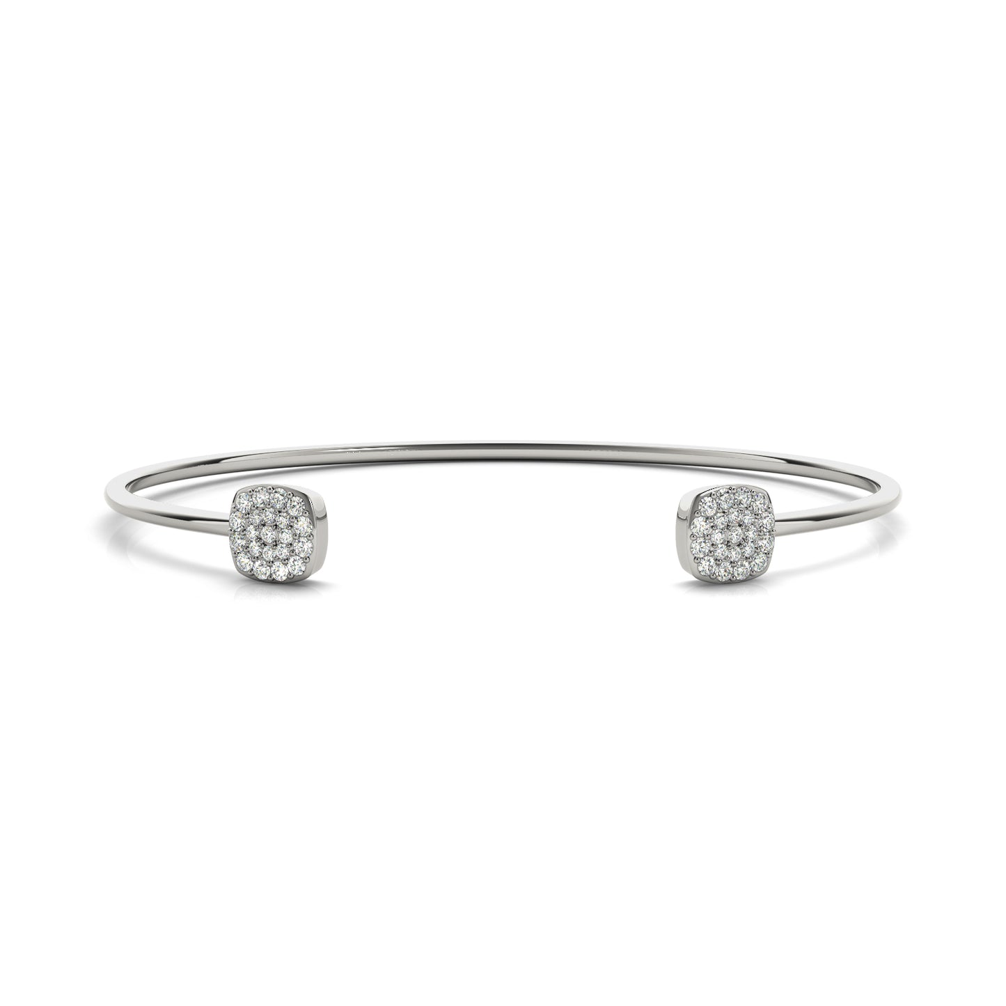 Cluster Pavé Diamond Open Cuff Bracelet – Rare Carat
