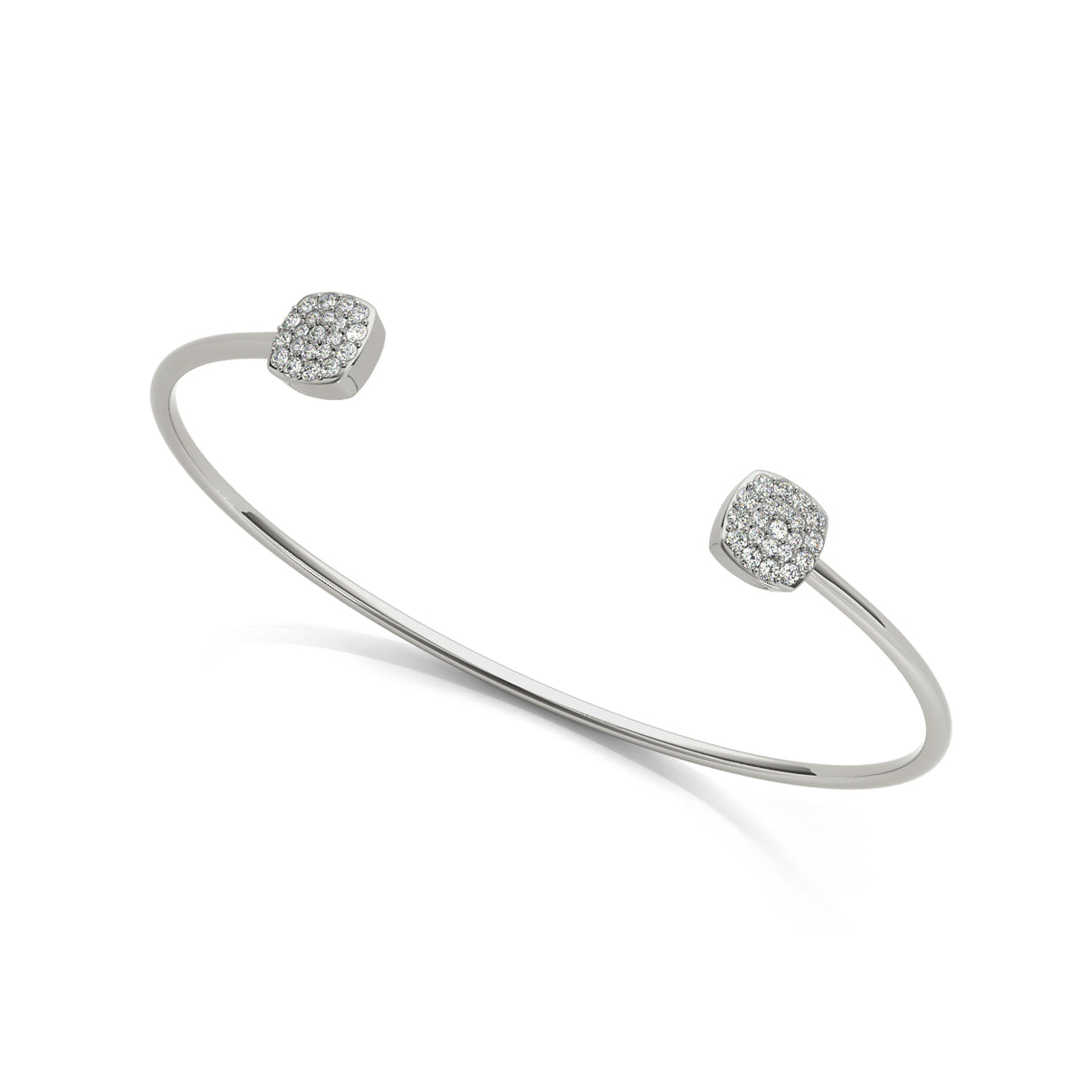 Cluster Pavé Diamond Open Cuff Bracelet Rare Carat