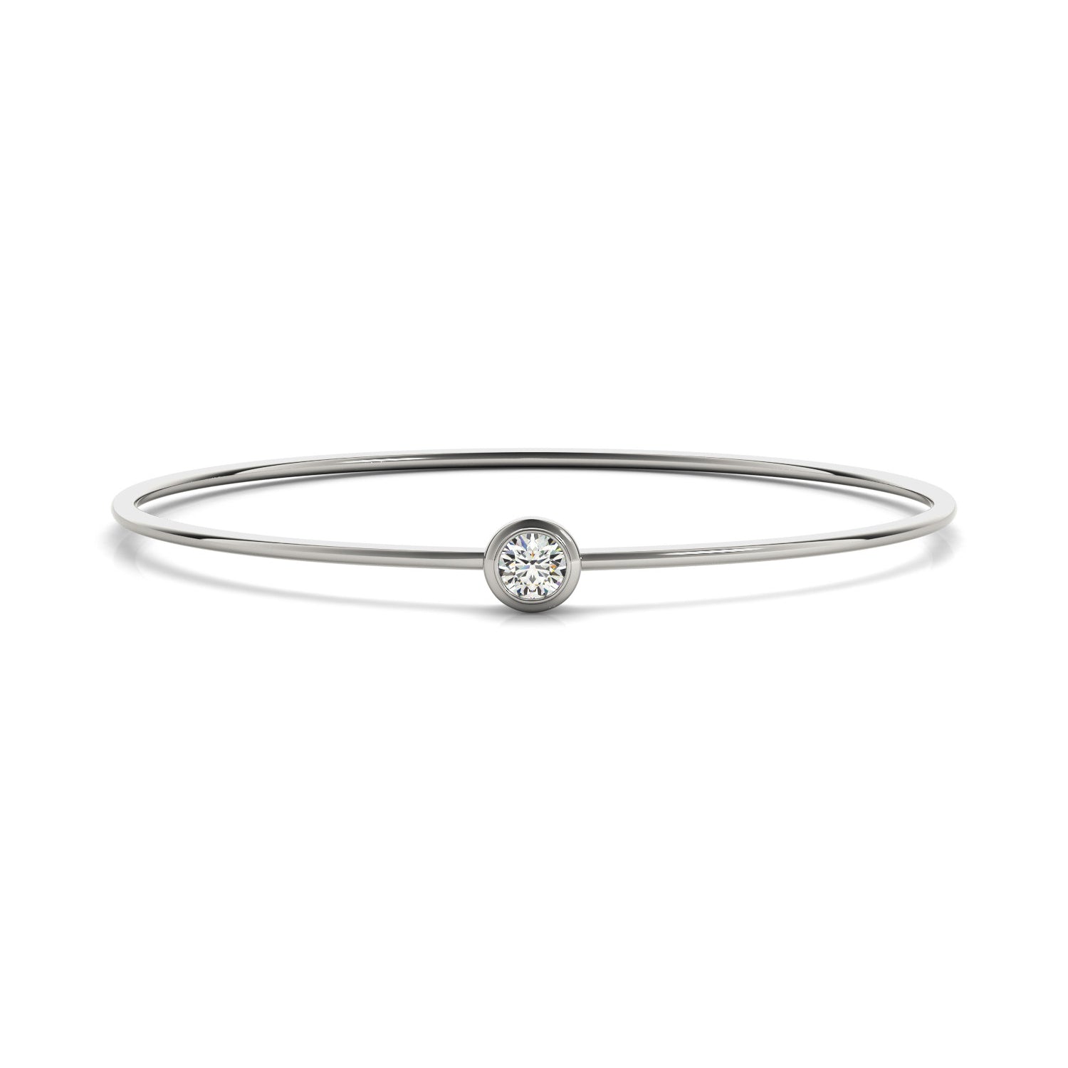 Solitaire Bezel Set Bangle – Rare Carat