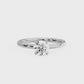 Leah 4 Prong Solitaire Ring with Moissanite