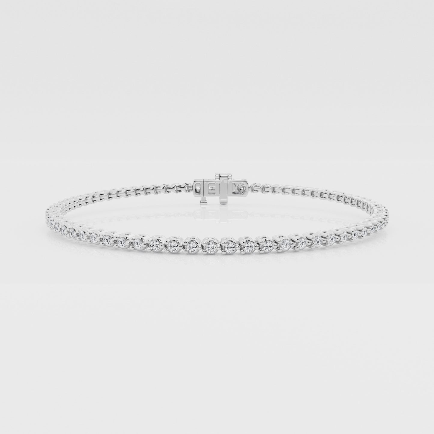 Three-Prong Lab Diamond Tennis Bracelet (7294197530808)