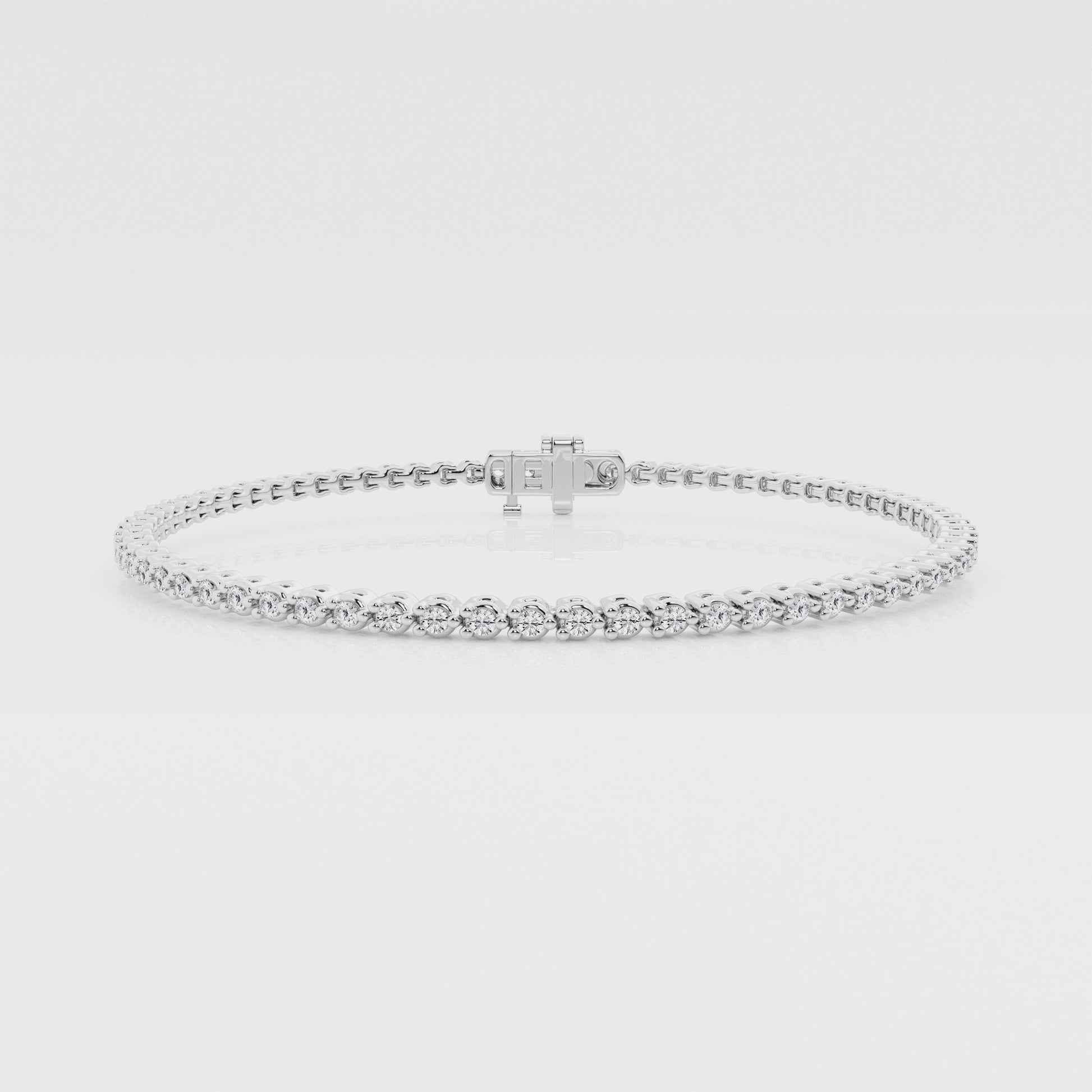 Three-Prong Lab Diamond Tennis Bracelet (7294197530808)