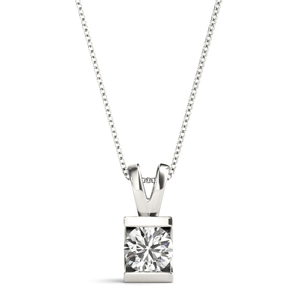 Bar Set Diamond Solitaire Pendant (7201987690680)