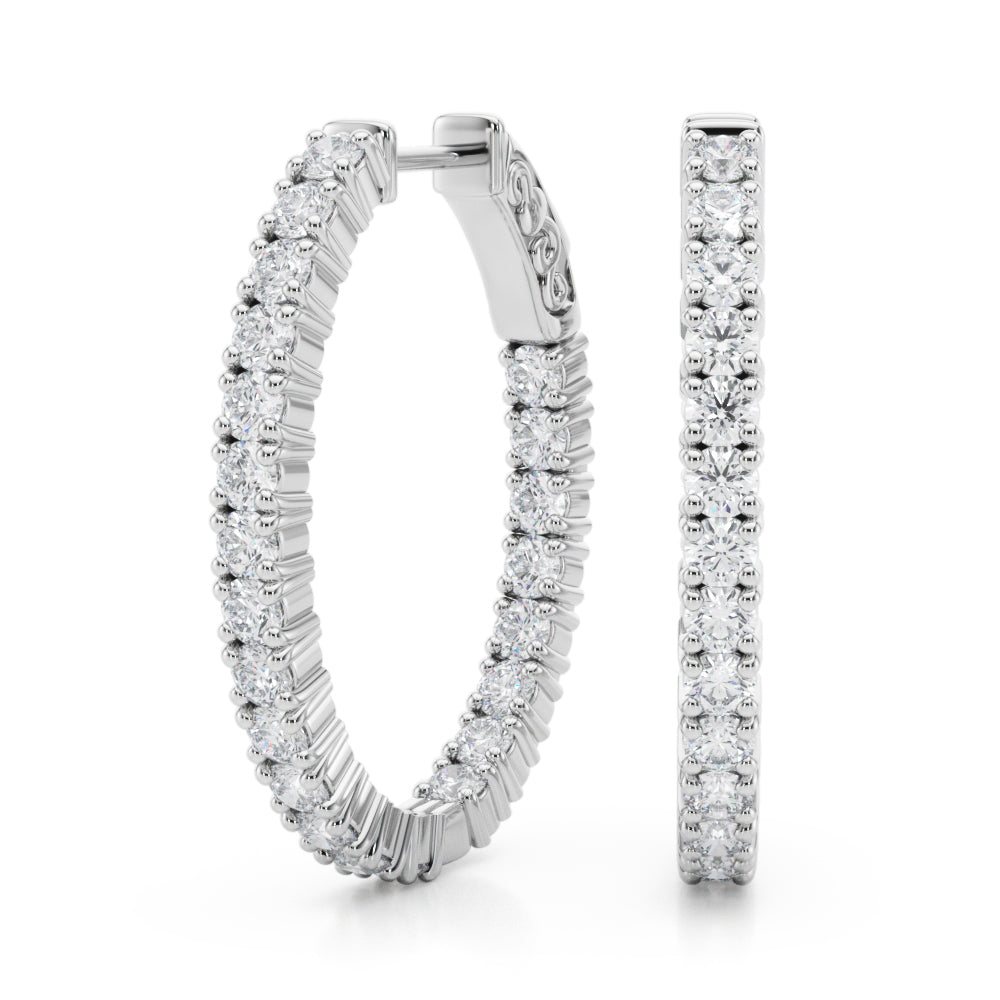 Classic Eternal Diamond Hoop Earrings – Rare Carat