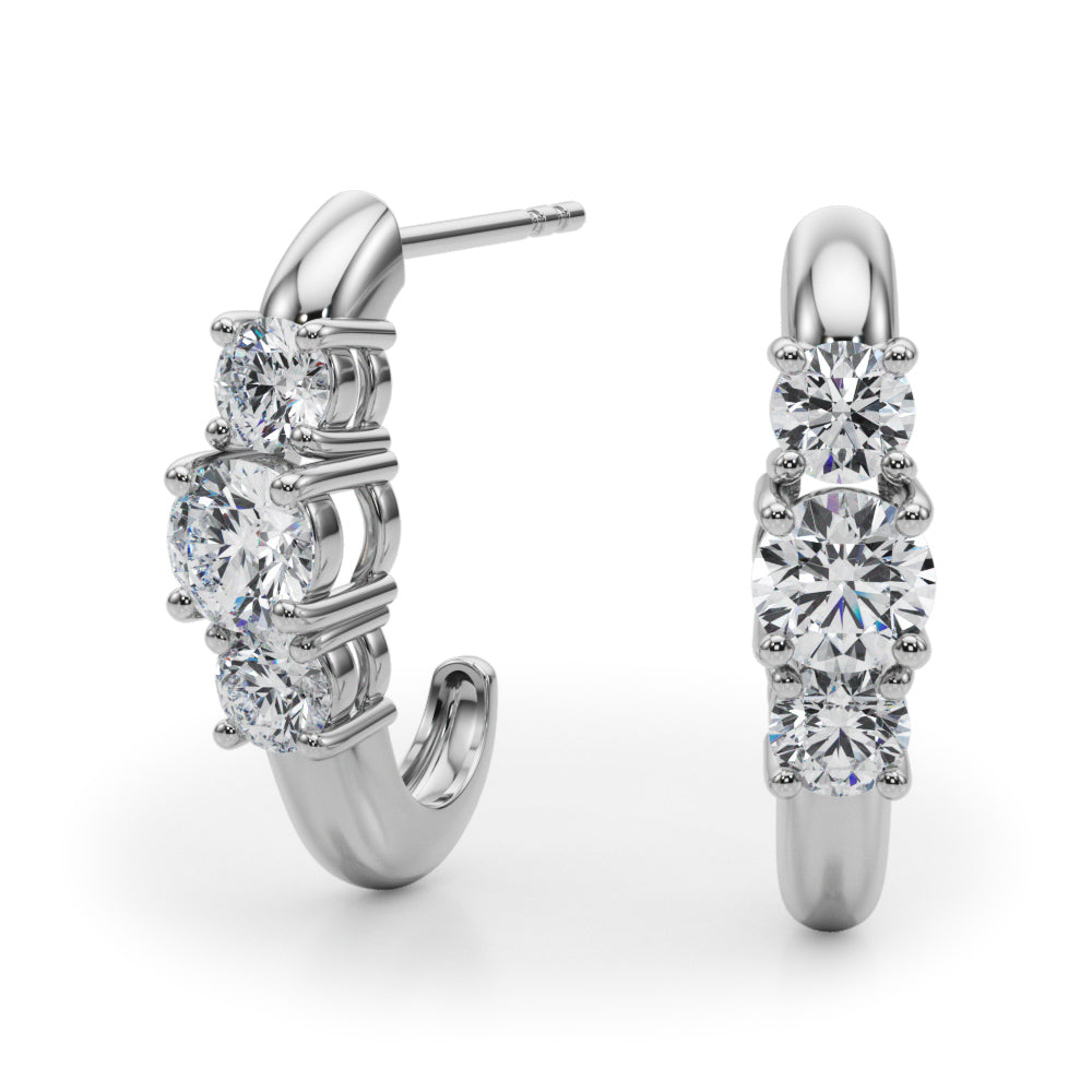 Trio Lab-grown Diamond Earrings (7201705492664)