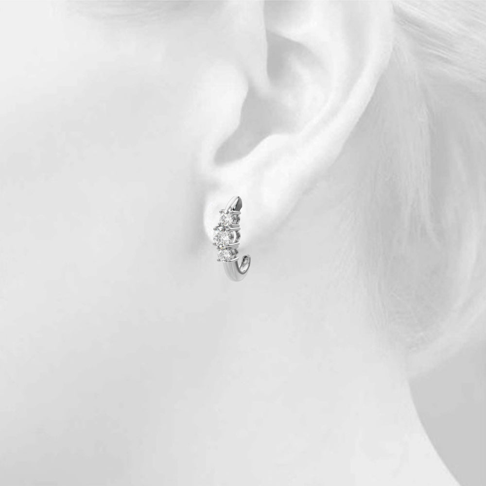 Trio Lab-grown Diamond Earrings (7201705492664)