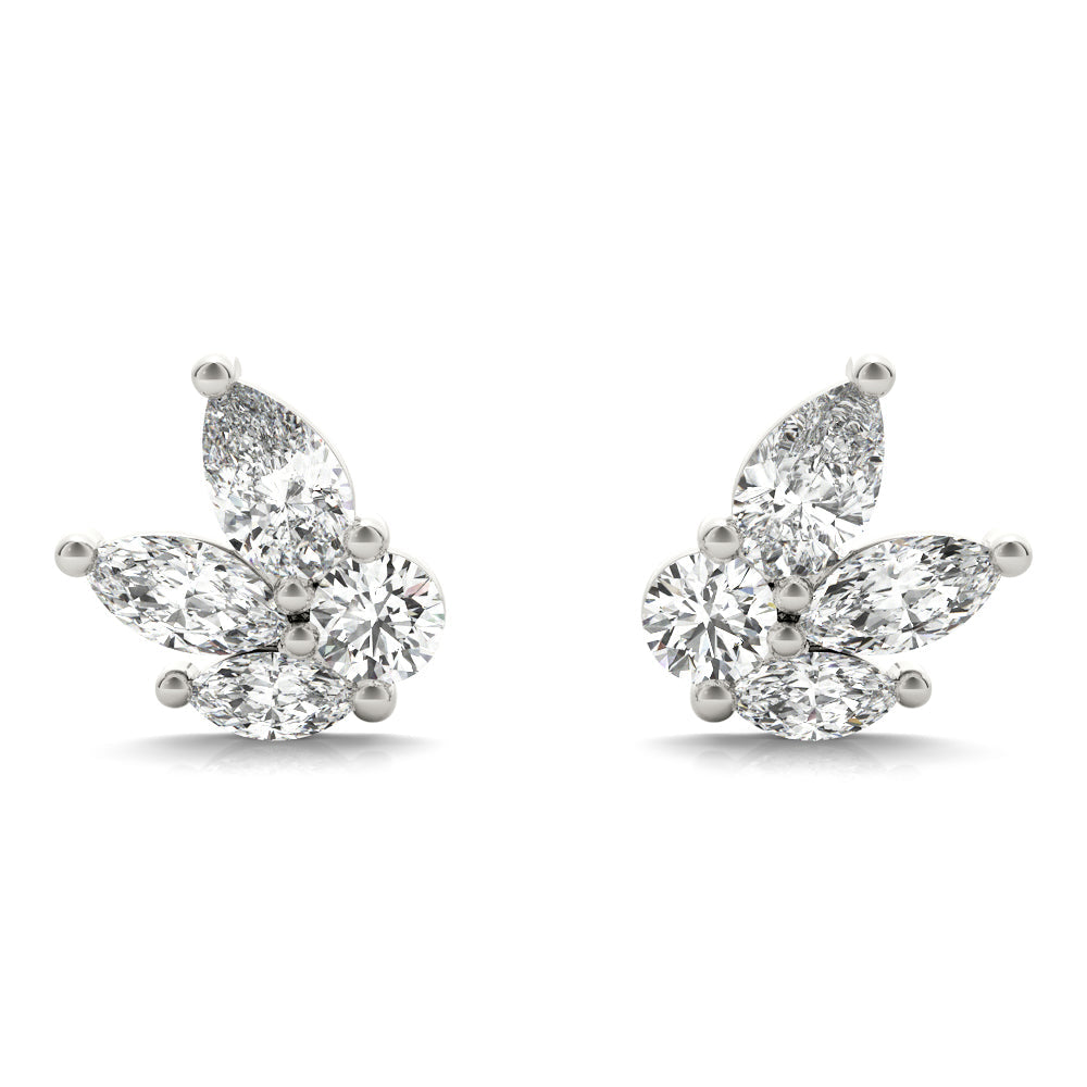 Marquise Cluster Lab-Grown Diamond Stud Earrings (7201705787576)