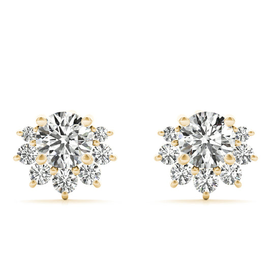 Petal Cluster Lab-Grown Diamond Stud Earrings (7201705820344) (7248492265656)