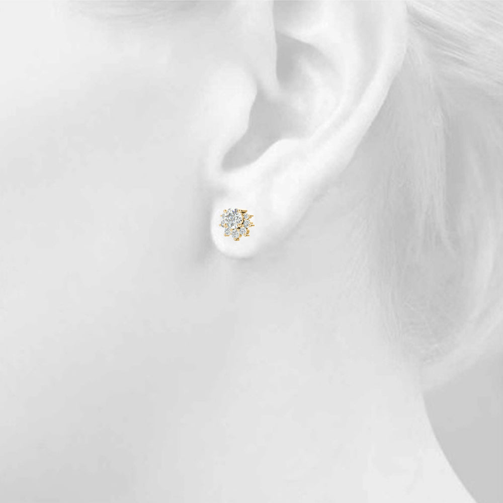 Petal Cluster Lab Diamond Stud Earrings – Rare Carat