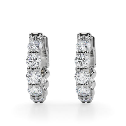 Shared Prong Diamond Hoop Earrings in 14K (1.60 ct. tw.) (7248493609144)