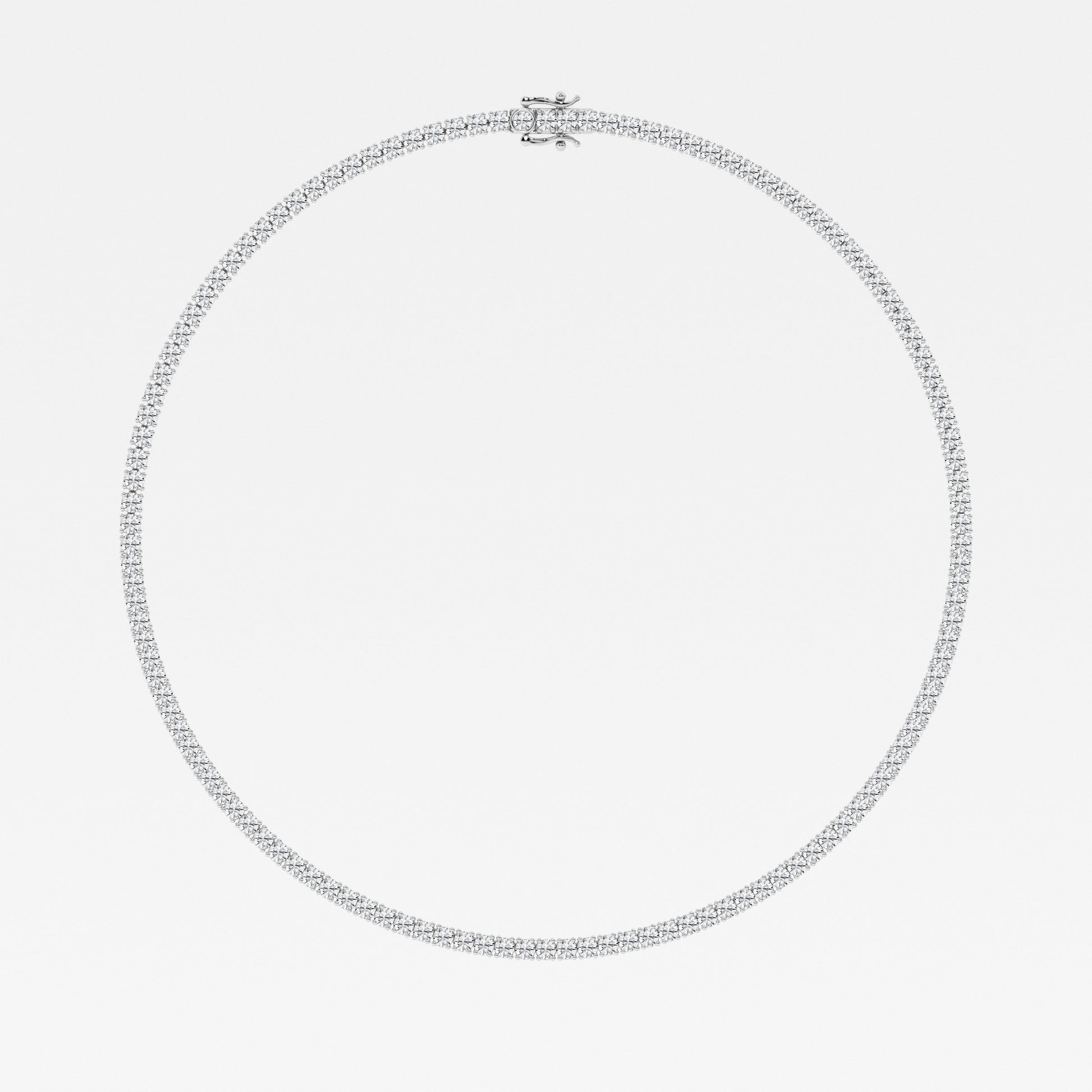 Round Lab Diamond Four Prong Tennis Necklace (15.25 ct. tw.) (7283088031928)