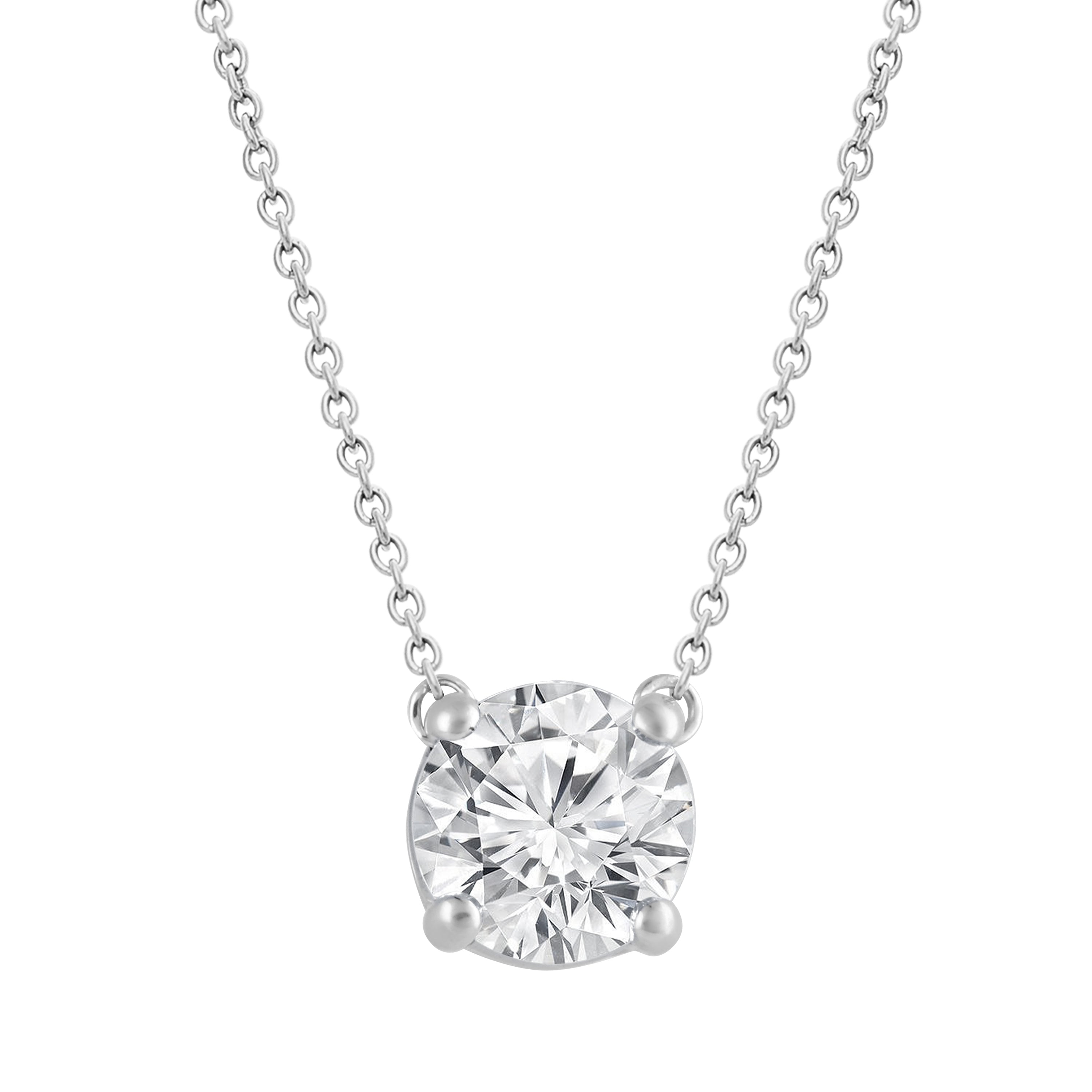 1/2 Carat Lab Grown Diamond Interlinked Pendant Necklace in Sterling  Silver-18