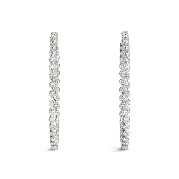 Bubble Shared Prong Inside Out Hoop Earrings (7196795240632)