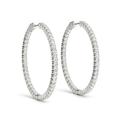 Classic Pavé Eternal Diamond Hoop Earrings (7196795175096)