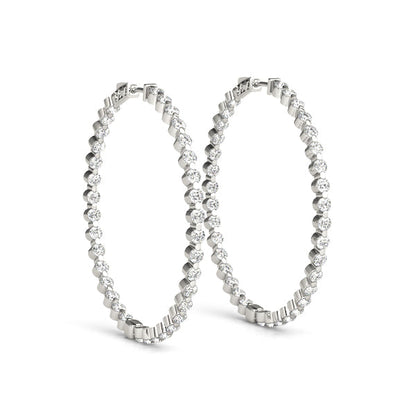 Bubble Shared Prong Inside Out Hoop Earrings (7196795240632)