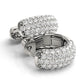 Five Row Diamond Pavé Huggie Earrings (7196795109560)